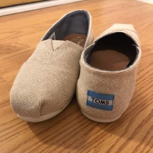 Toms natural burlap and metallic Women’s classic